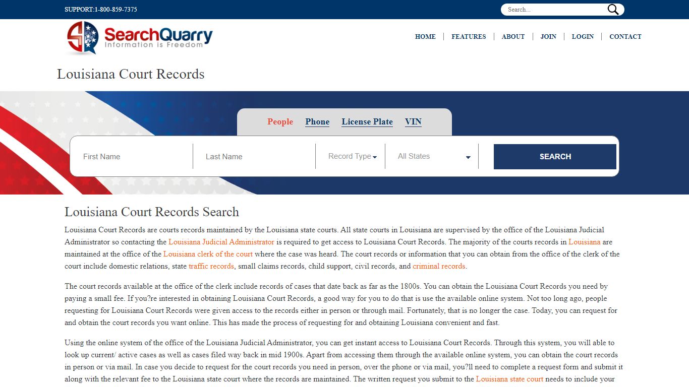 Free Louisiana Court Records | Enter a Name to View Court Records Online
